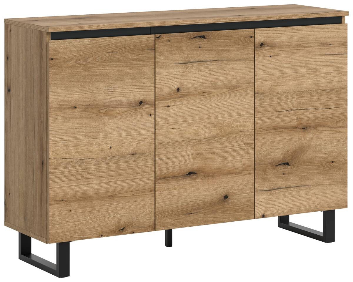 Sideboard Tomasa Evoke Oak Nachbildung schwarz B/H/T: ca. 120x84x36 cm