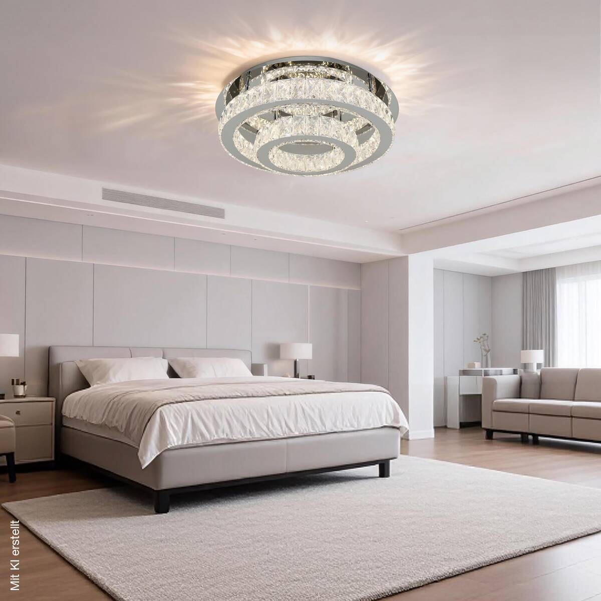 POCOline LED-Deckenleuchte Hanna Metall B/H/L: ca. 50x15,5x50 cm