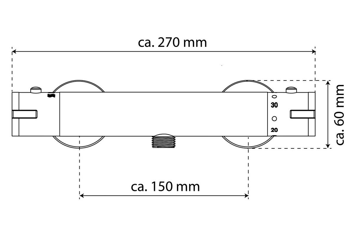 Thermostat-Duscharmatur CLAUDIO Claudio Chrom