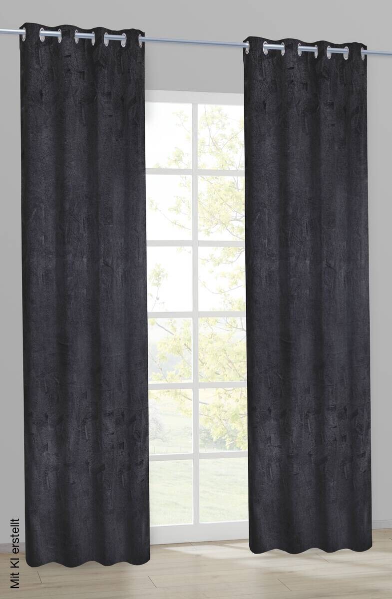 Verdunklungsvorhang Diamond anthrazit B/L: ca. 140x245 cm