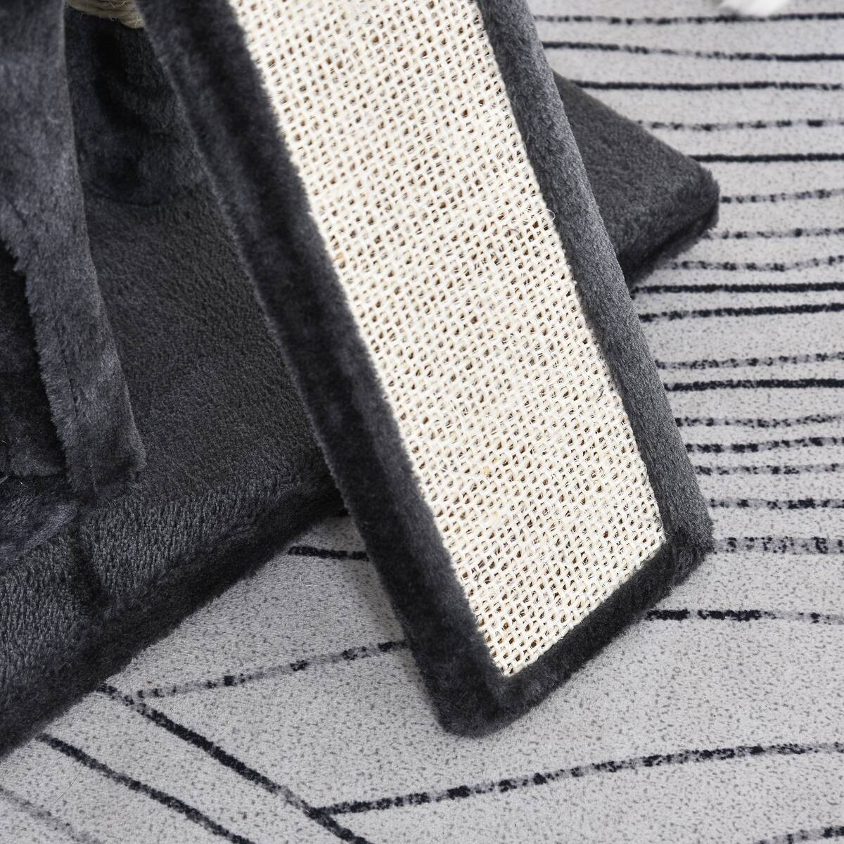 PawHut Kratzbaum dunkelgrau Spanplatte B/H/L: ca. 39x83x59 cm