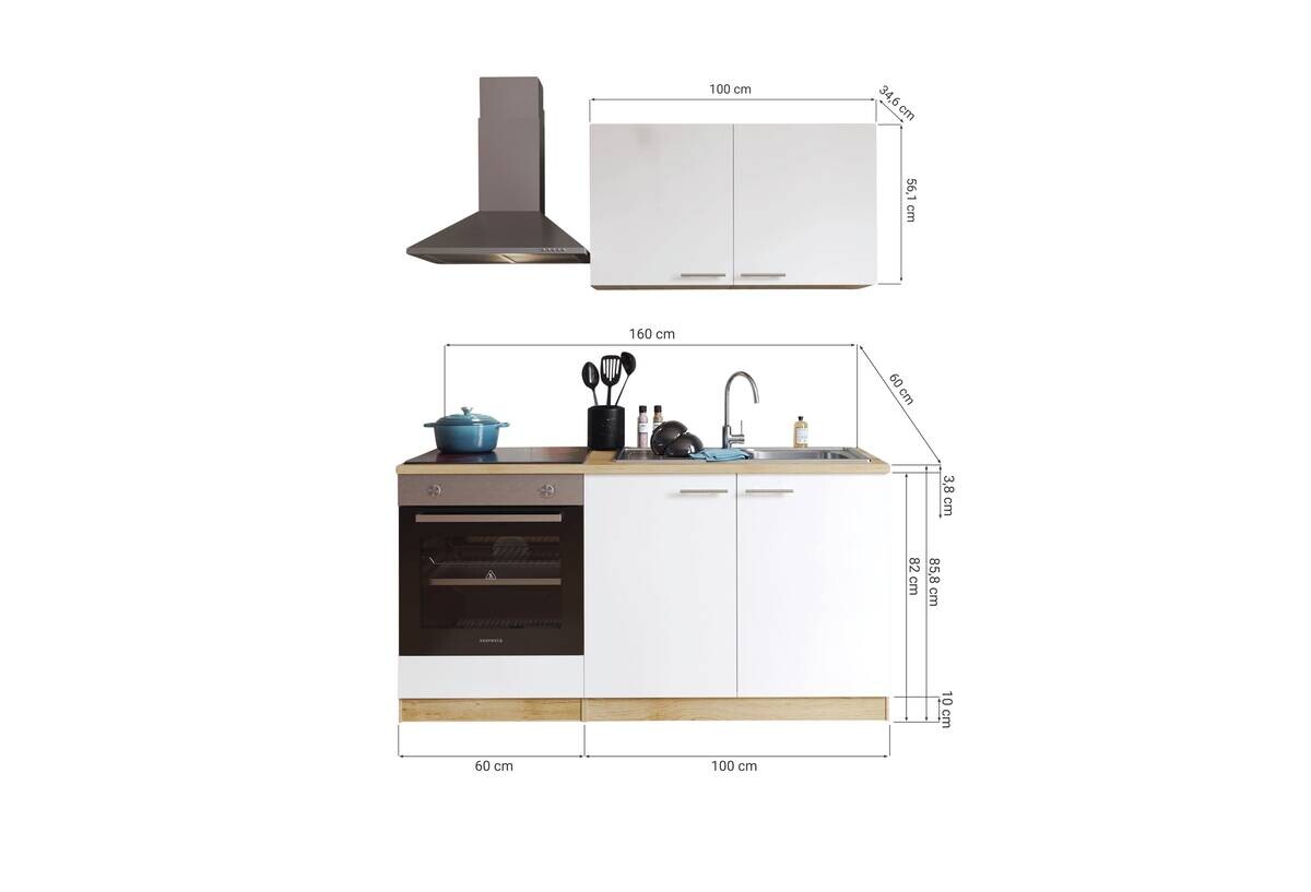 Küchenblock Merle B/H/T: ca. 160x200x60 cm