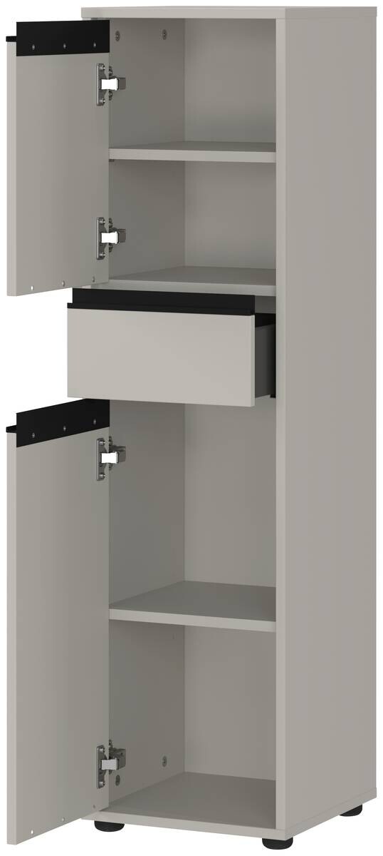 Schrank 2201-186 steingrau B/H/T: ca. 33x121x34 cm