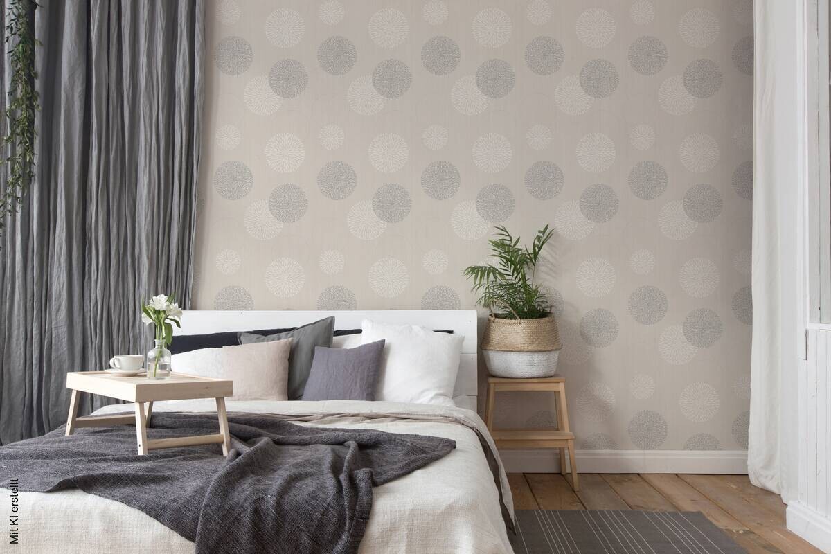 A.S.Creation Vliestapete Best of Vlies Punkte beige B/L: ca. 53x1005 cm