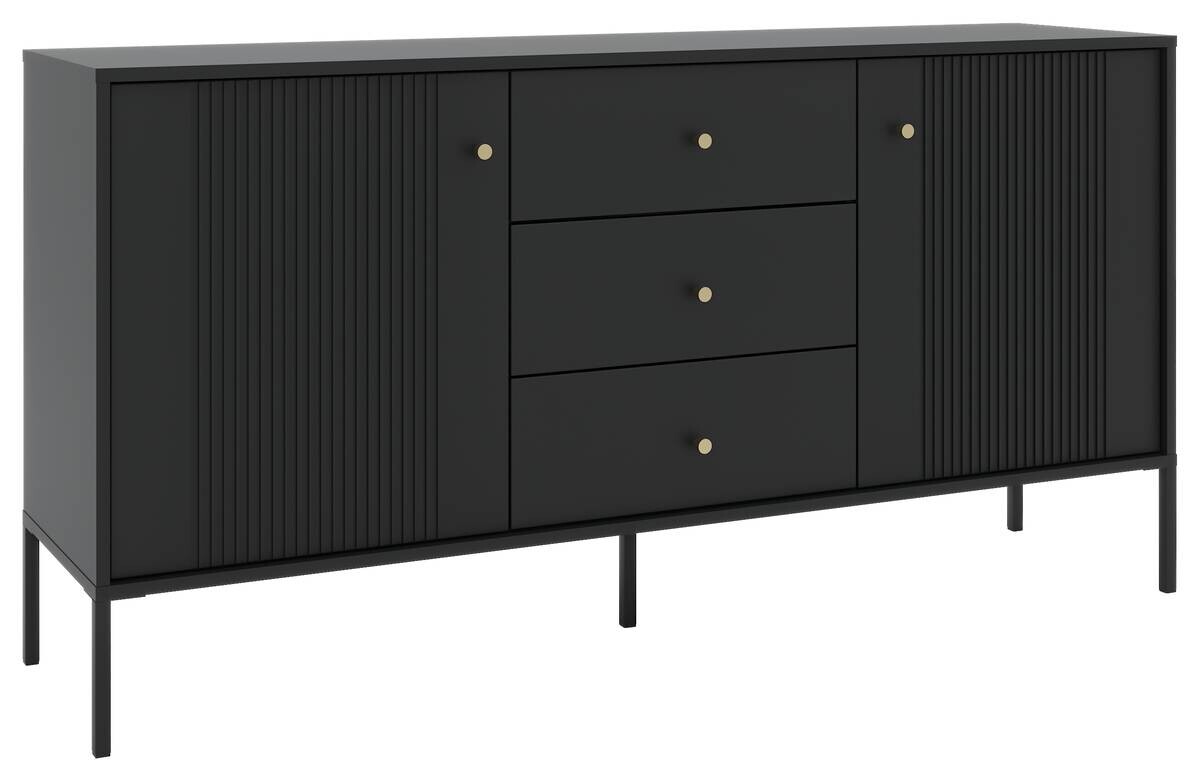 Kommode ISEO schwarz B/H/T: ca. 154,5x79x39 cm