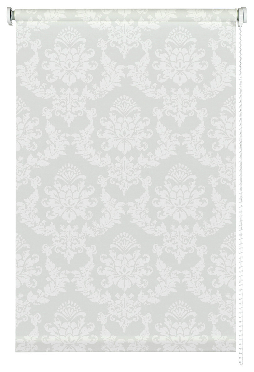 Boviva Seitenzugrollo Tageslichtqualität Ornament weiß B/L: ca. 102x175 cm