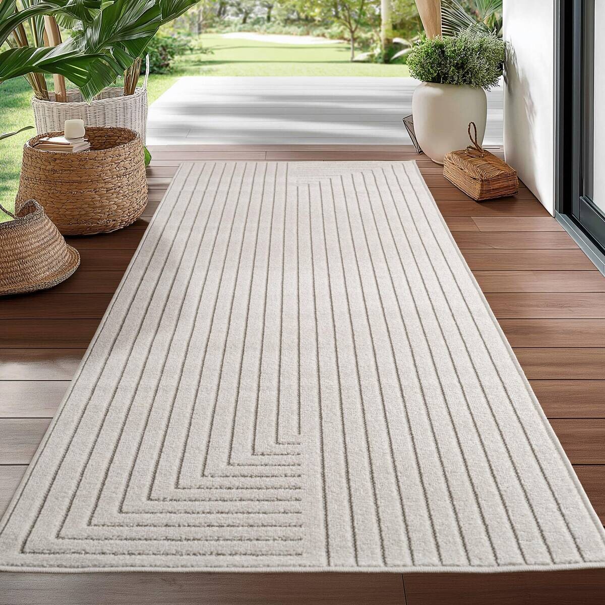 Ayyildiz In-/Outdoor-Teppich NOVA creme B/L: ca. 80x250 cm