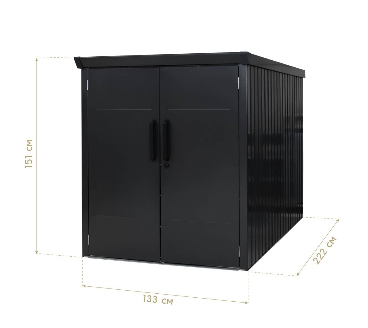 Westmann Fahrradgarage Velos schwarz schwarz B/H/L: ca. 133x151x222 cm