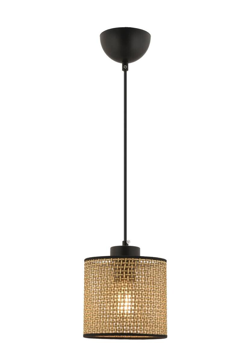 Opviq Pendelleuchte beige Baumwolle Metall B/H/T/L/D: ca. 15x50x15x15x15 cm E27 1 Brennstellen