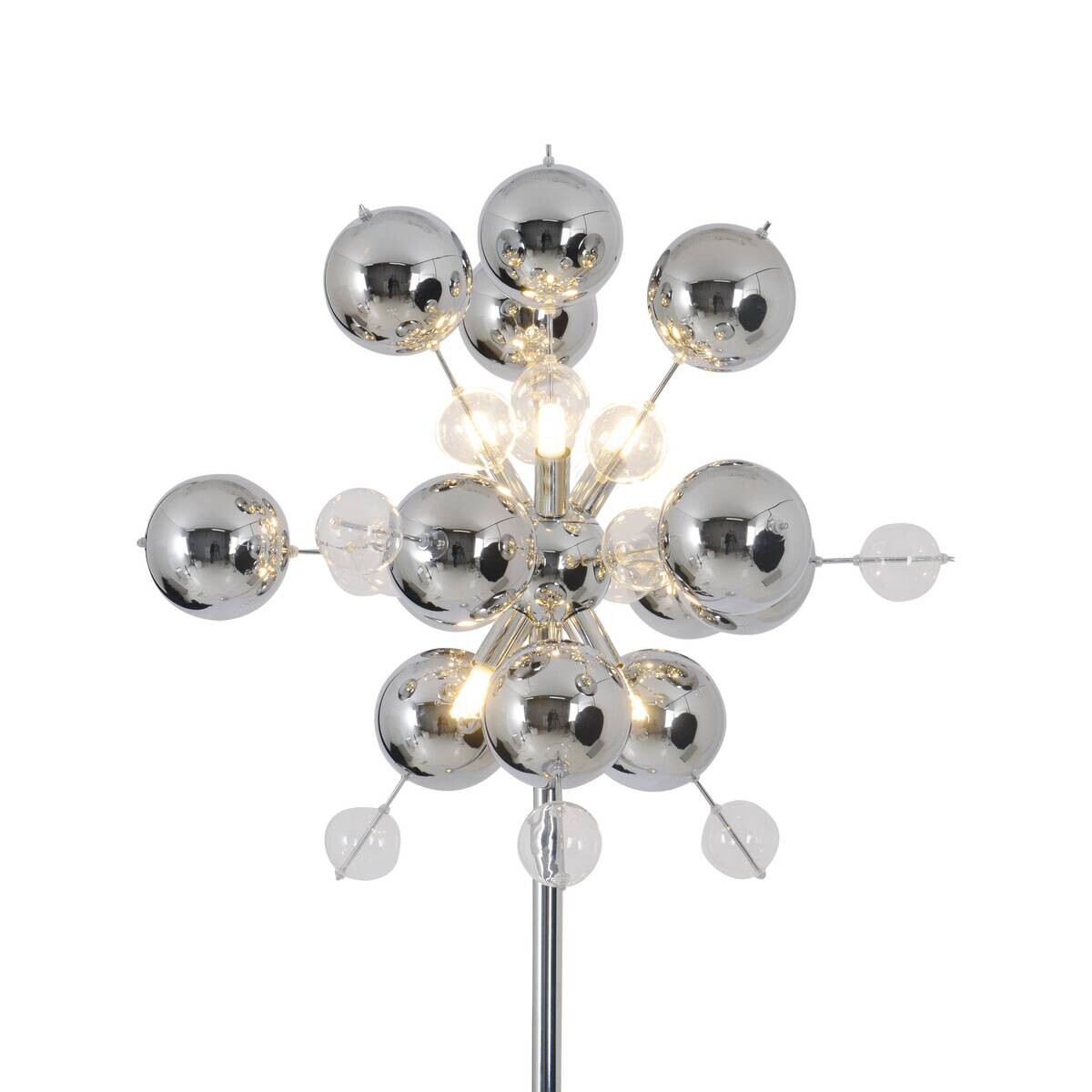 Näve Leuchten Stehlampe 2027942 Chrom Glas Metall B/H/T: ca. 50x169x50 cm 6 Brennstellen