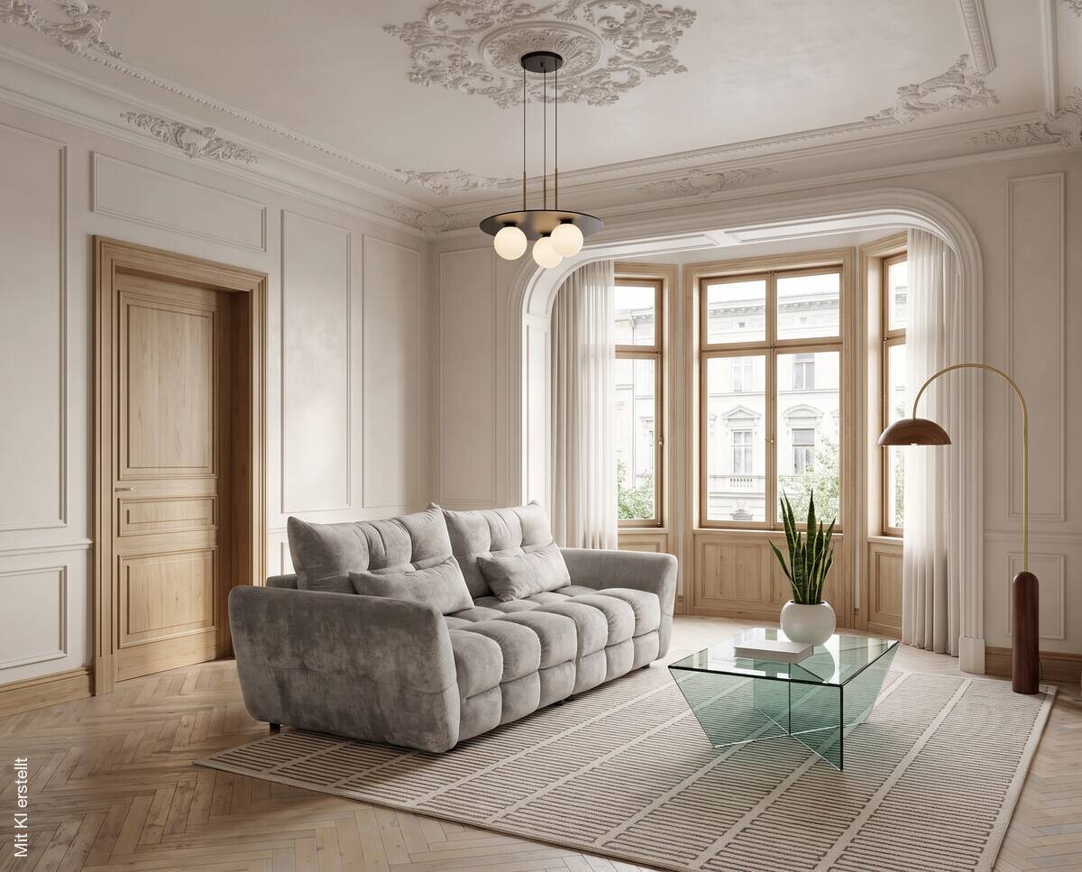 Big Sofa Moma hellgrau Microfaser B/H/T: ca. 250x97x120 cm