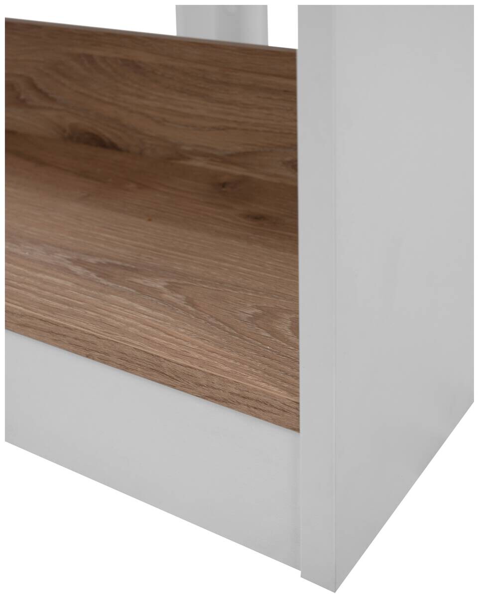 Bartisch Tampa weiß Eiche Nachbildung MDF B/H/T: ca. 92x106x67 cm