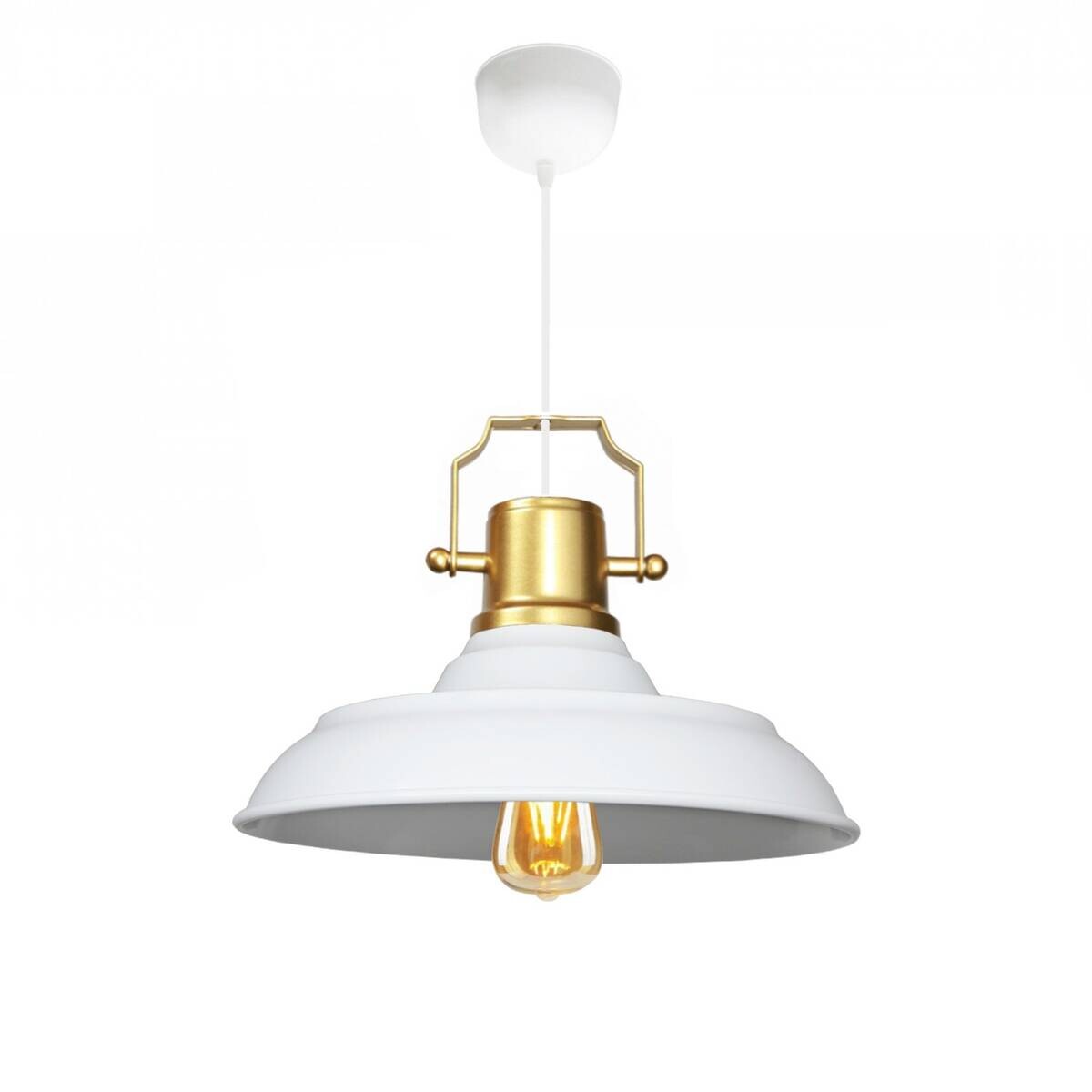 Opviq Pendelleuchte weiß Metall B/H/T/L/D: ca. 25x80x25x25x25 cm E27 1 Brennstellen