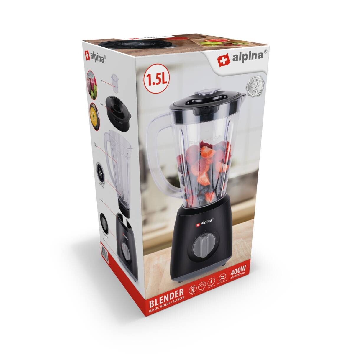 alpina Standmixer schwarz