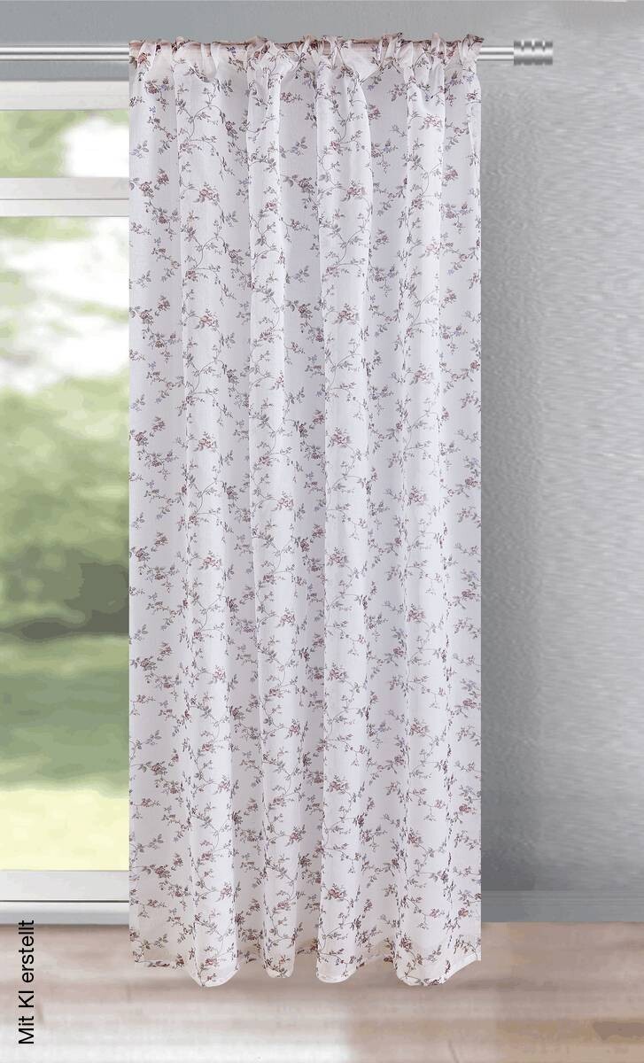 Kombivorhang Florina weiß B/L: ca. 140x245 cm