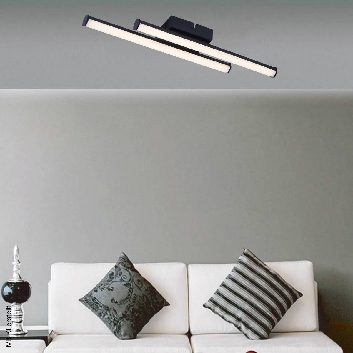 POCOline LED-Deckenleuchte Zehra schwarz Kunststoff B/H/L: ca. 7x5x44,5 cm