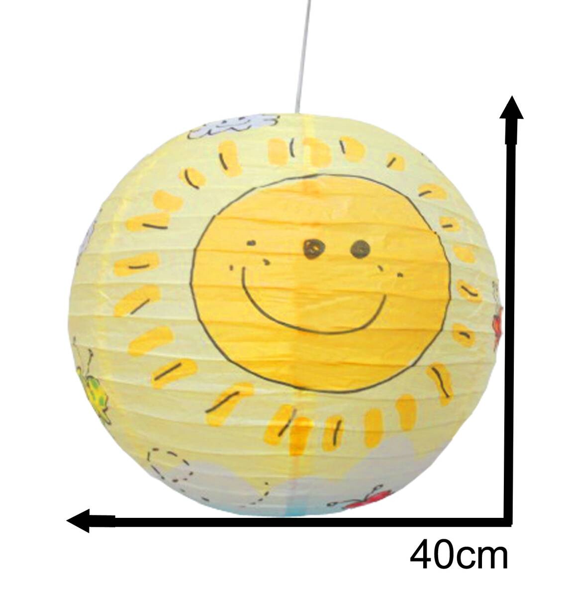 Niermann Pendelleuchte Sunny gelb Papier D: ca. 40 cm