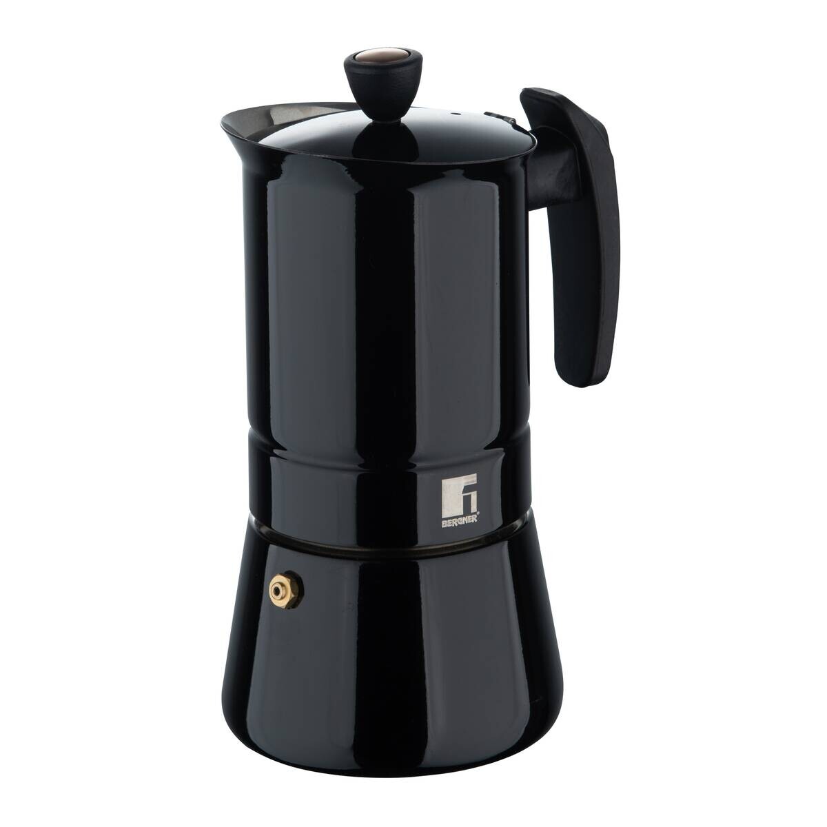 BERGNER Kaffeemaschine schwarz Edelstahl B/H/L: ca. 10,4x20,3x13,1 cm