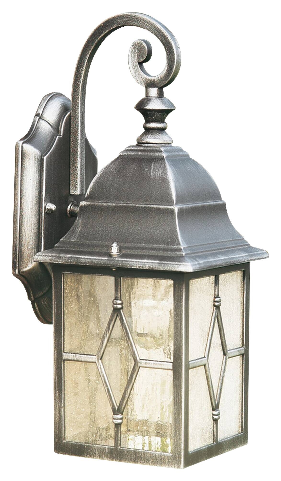 Searchlight Außenleuchte Genoa schwarz Stahl Glas B/H/T: ca. 15x33x18 cm E27 1 Brennstellen