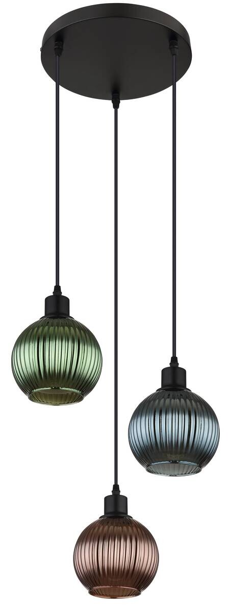 GLOBO Pendelleuchte Zumba Metall Glas E27 3 Brennstellen