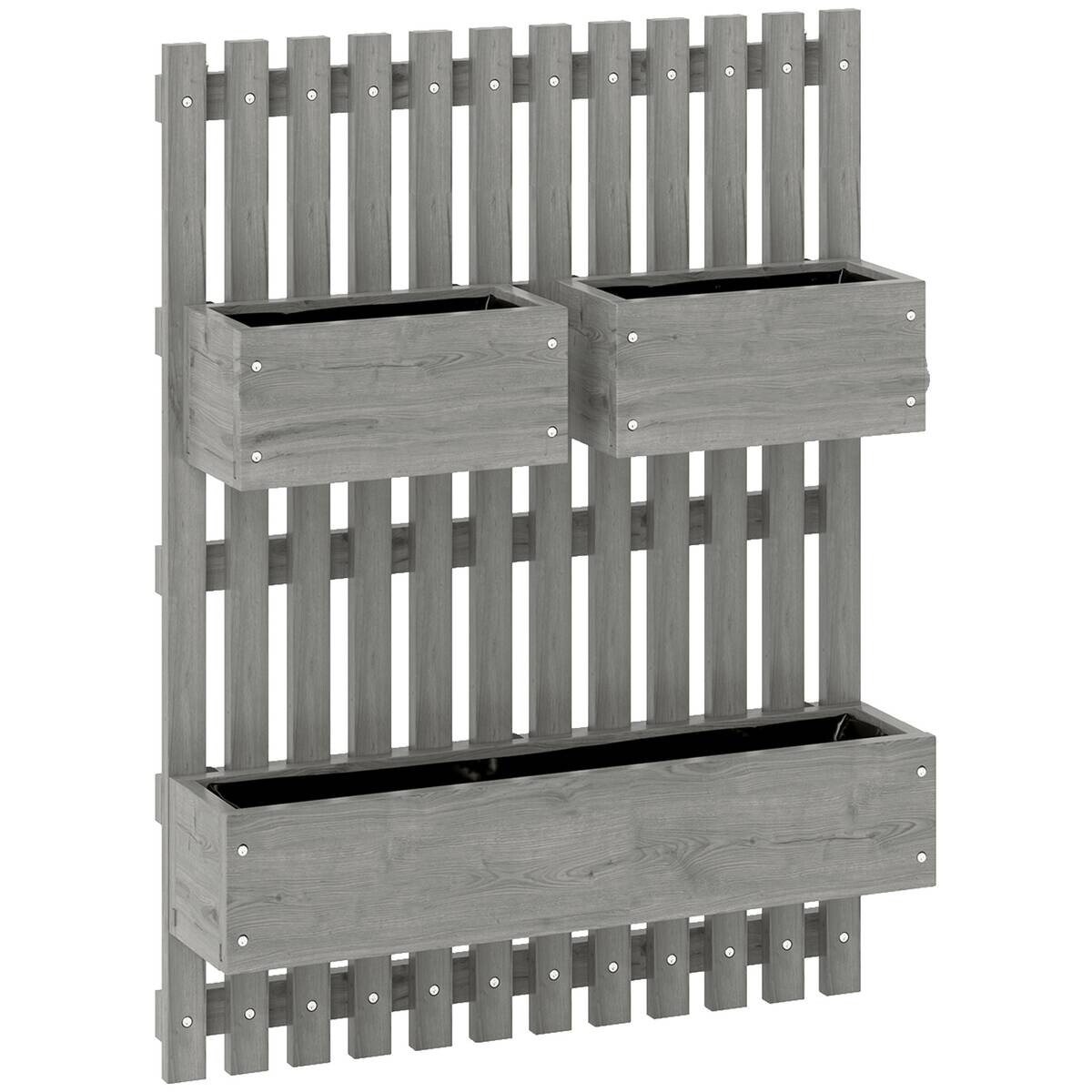 Outsunny Hochbeet grau B/H/T/L: ca. 16x80x16x60 cm