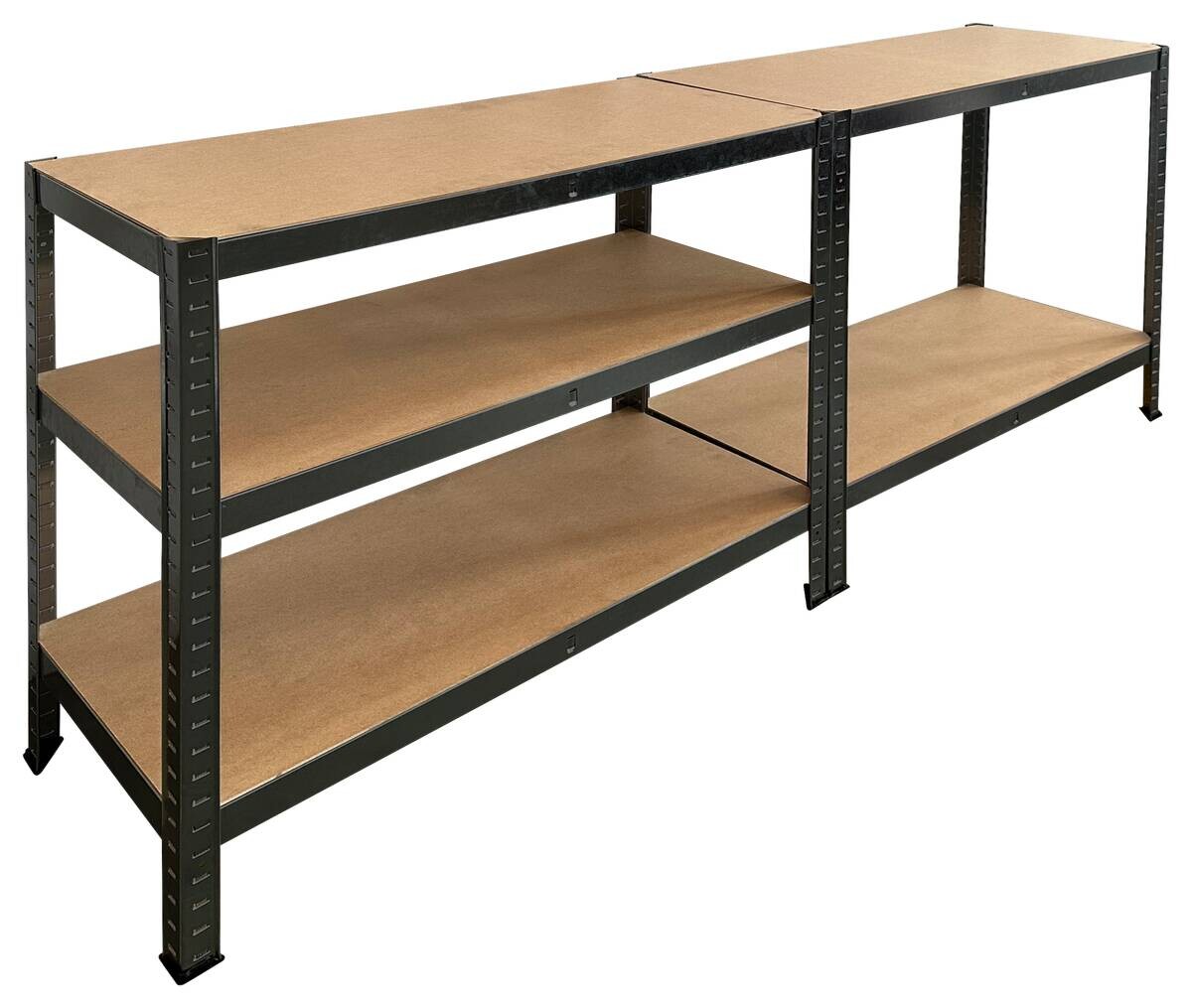 Schwerlaststeckregal schwarz B/H/T: ca. 90x180x40 cm