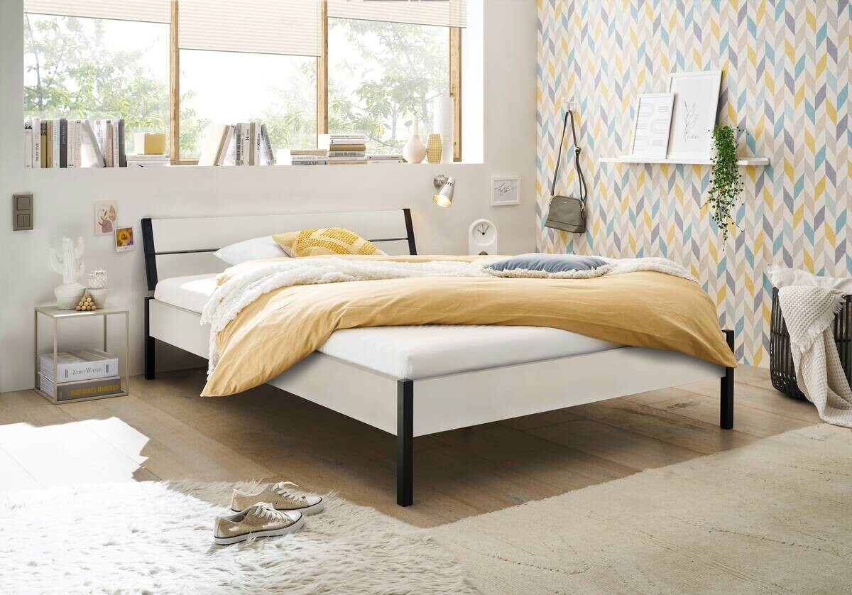 Futonbett Marseille weiß Liegefläche B/L: ca. 140x200 cm
