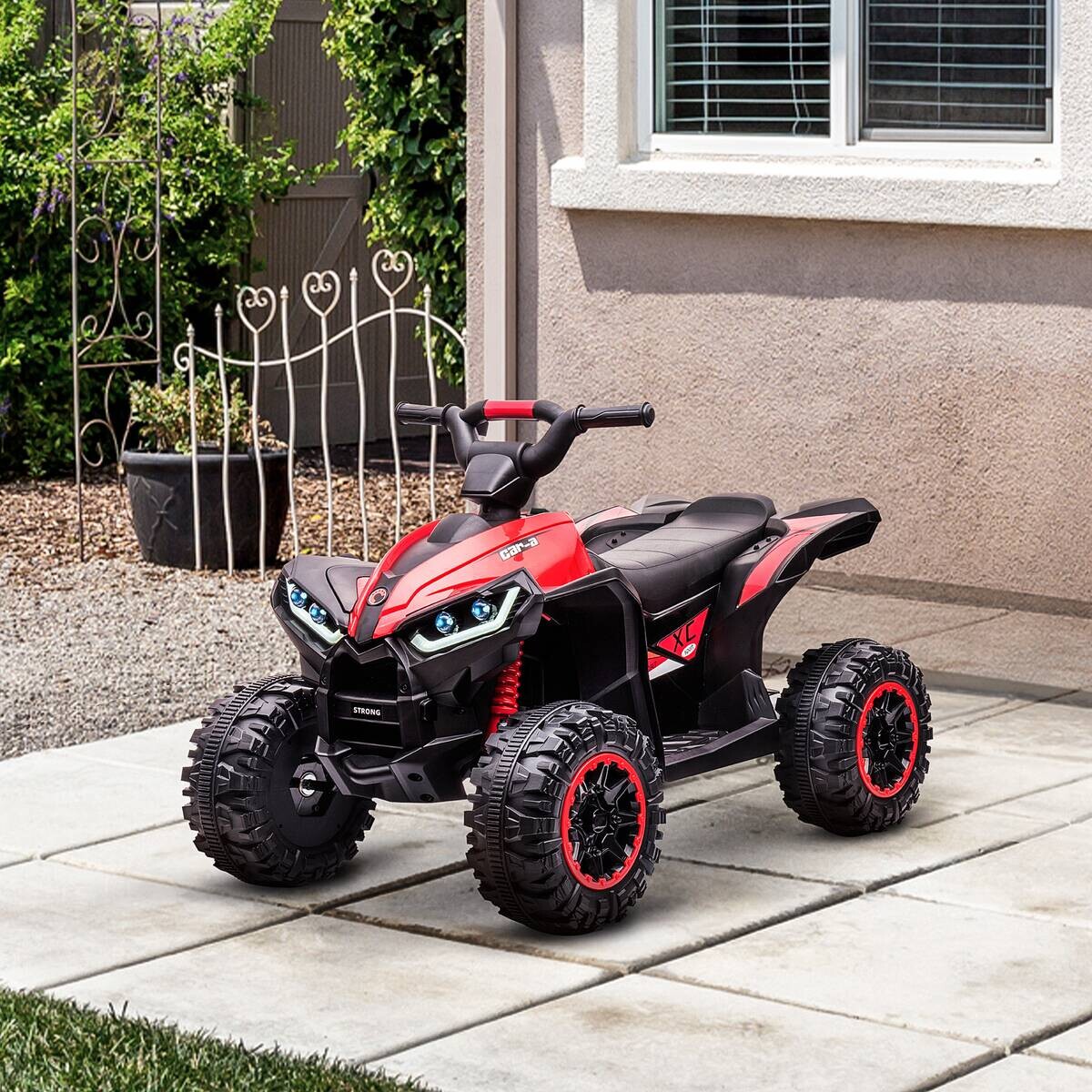 HOMCOM Elektro-Quad rot B/H/L: ca. 53x55,5x83 cm