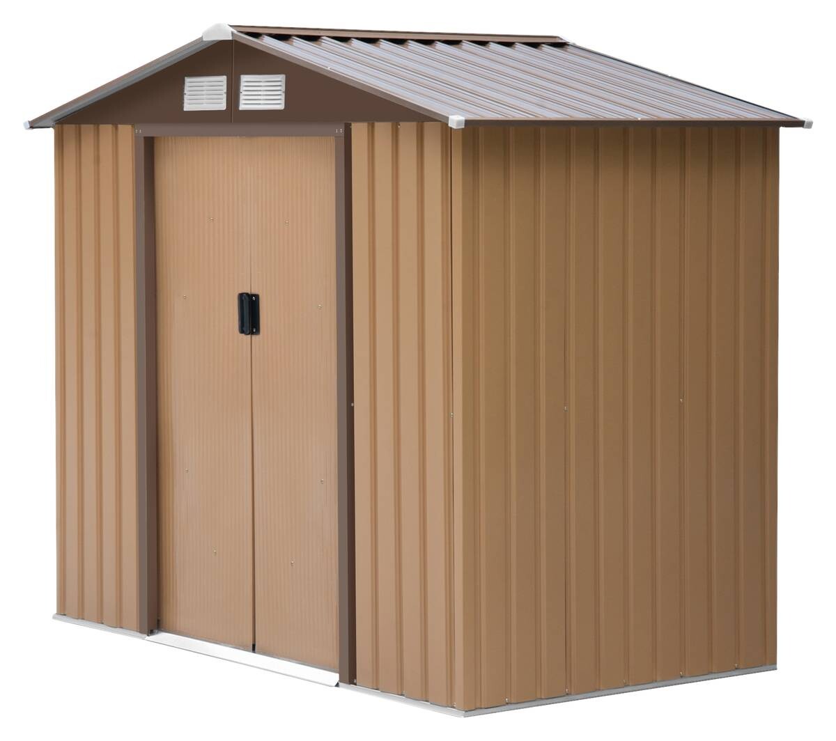 Outsunny Gartenhaus braun B/H/L: ca. 130x185x213 cm