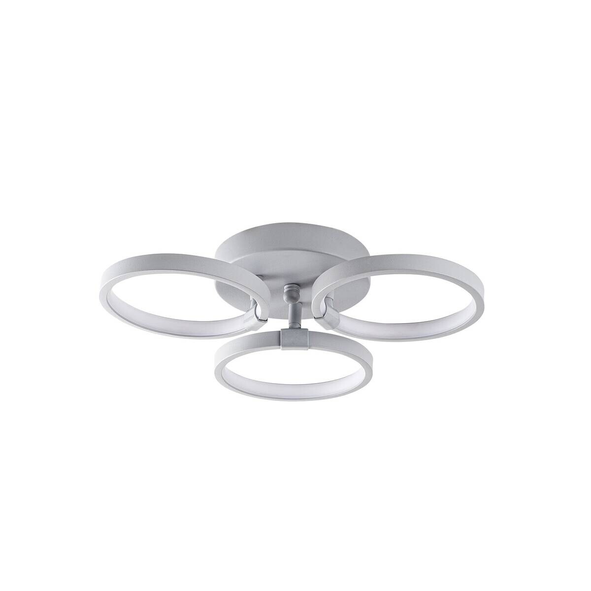 Opviq LED-Deckenleuchte grau B/H/T: ca. 37x9x32 cm
