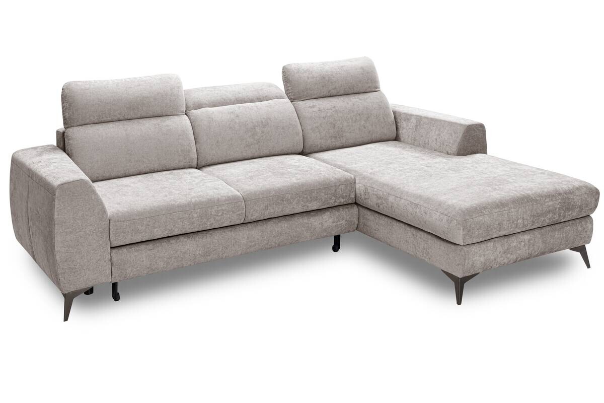Ecksofa mit Bettfunktion und Bettkasten sand Microfaser B/T: ca. 264x191 cm