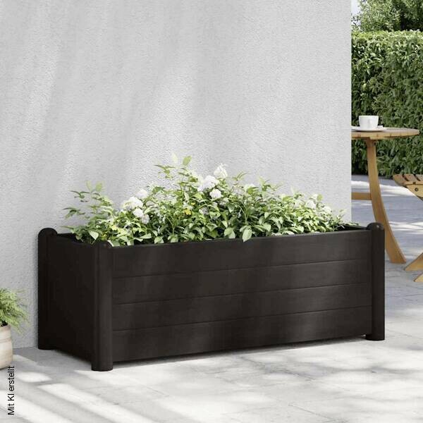 Hochbeet anthrazit Polypropylen B/H/L: ca. 43x35x100 cm