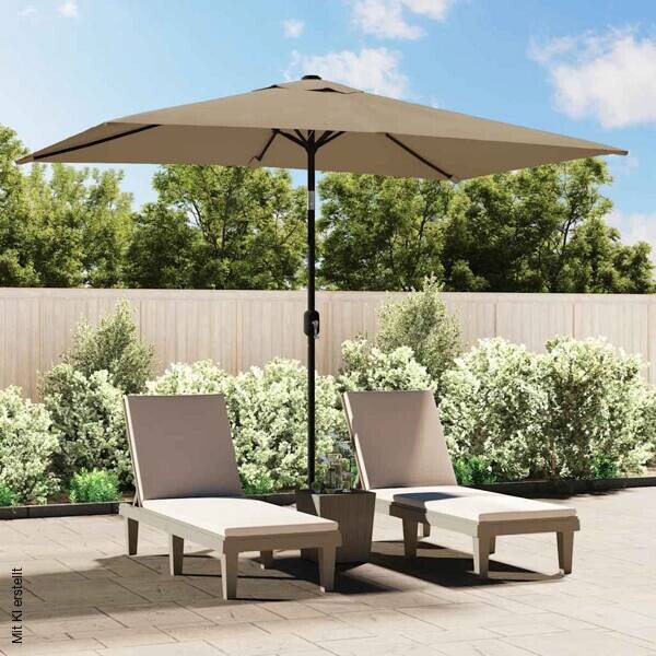 vidaXL Sonnenschirm taupe Polyester B/H/L: ca. 200x252x300 cm