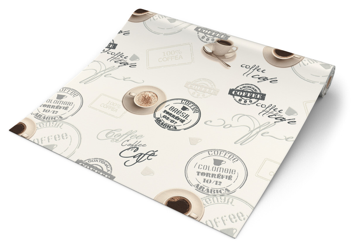 Vinyltapete Coffee beige B/L: ca. 53x1005 cm