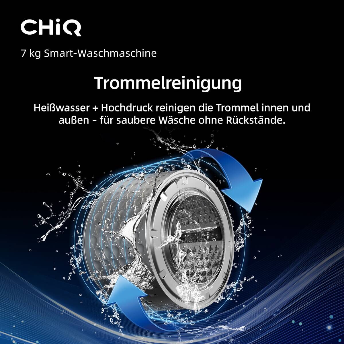 CHiQ Waschmaschine FL70121M3XWGAPO weiß B/H/T: ca. 60x84,7x46,5 cm ca. 7 kg