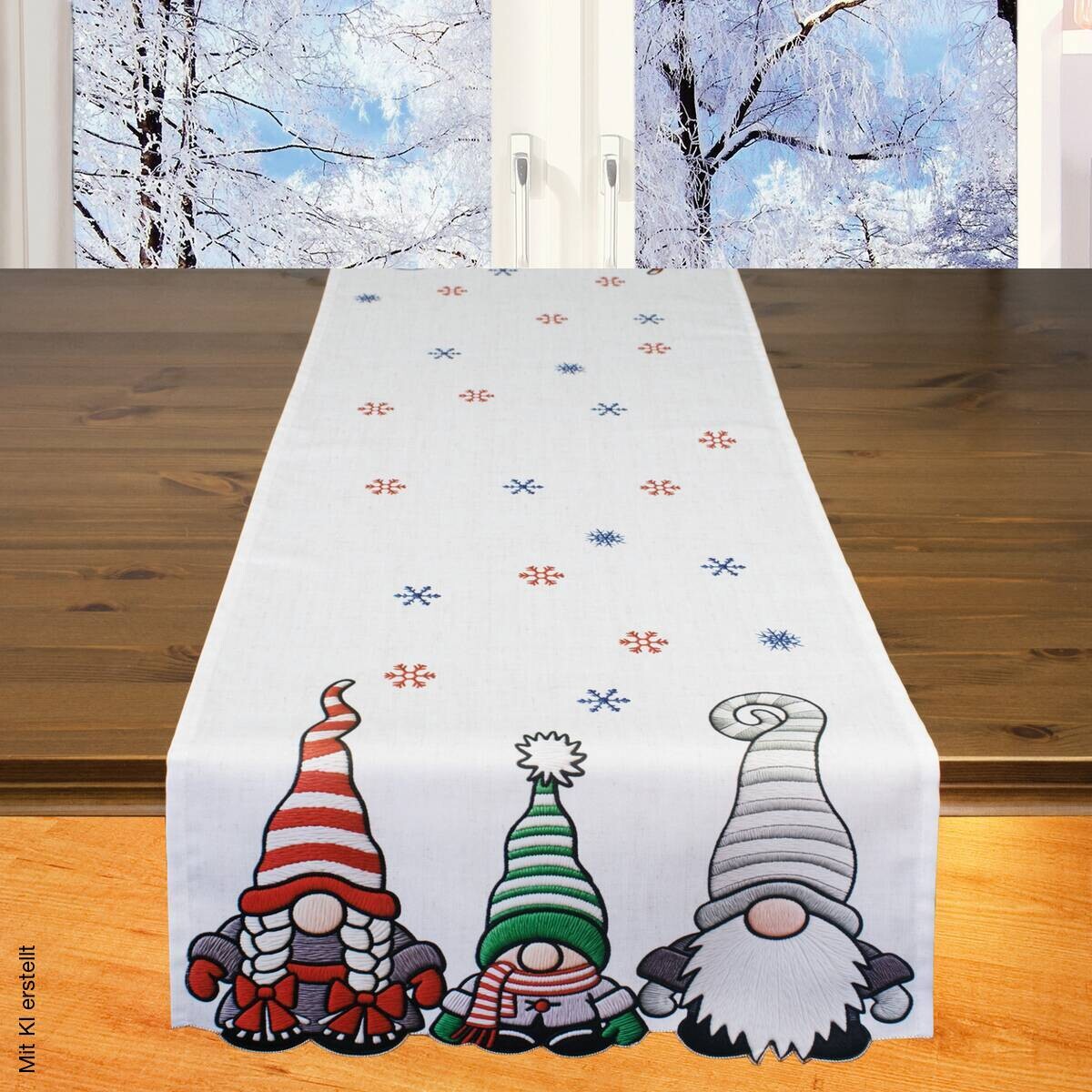Tischläufer multicolor 100% Polyester B/L: ca. 40x140 cm