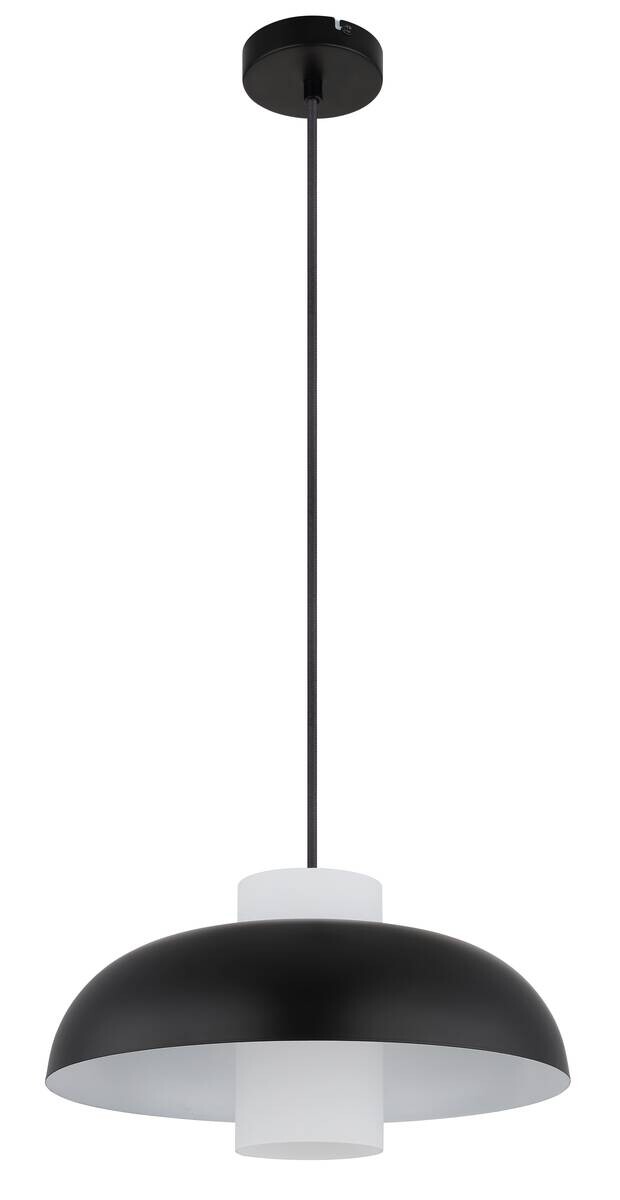 GLOBO Pendelleuchte Lowe schwarz Metall H/D: ca. 120x38 cm E27 1 Brennstellen