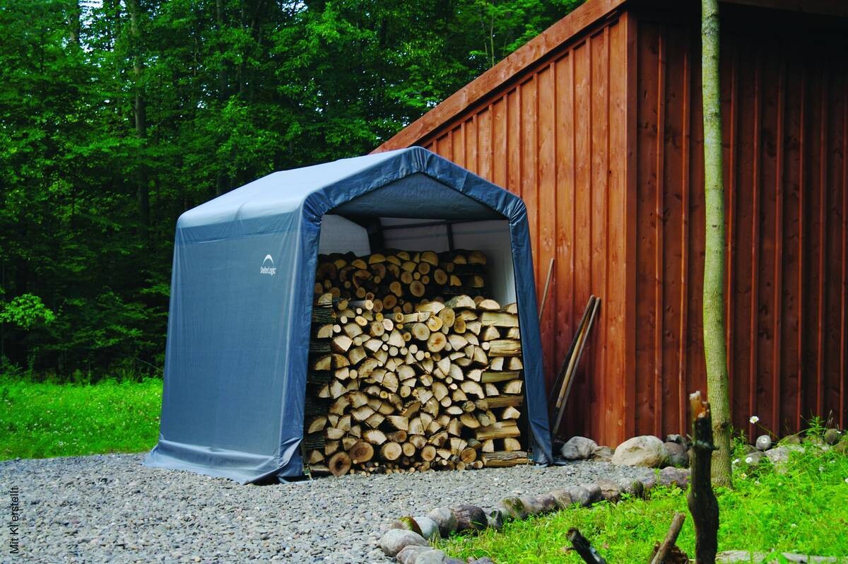 ShelterLogic Foliengerätehaus 5,76m² B/H/T: ca. 240x240x240 cm