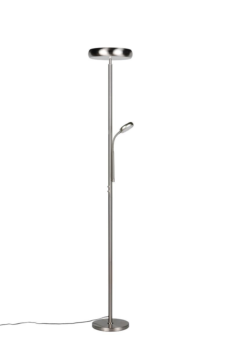 Reality Stehlampe Palermo nickel matt Metall H: ca. 183 cm 1 Brennstellen