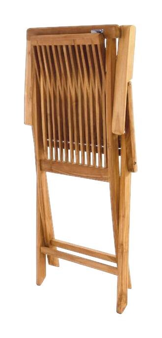 VCM Gartenstuhl braun Teakholz B/H/T: ca. 57x89x62 cm