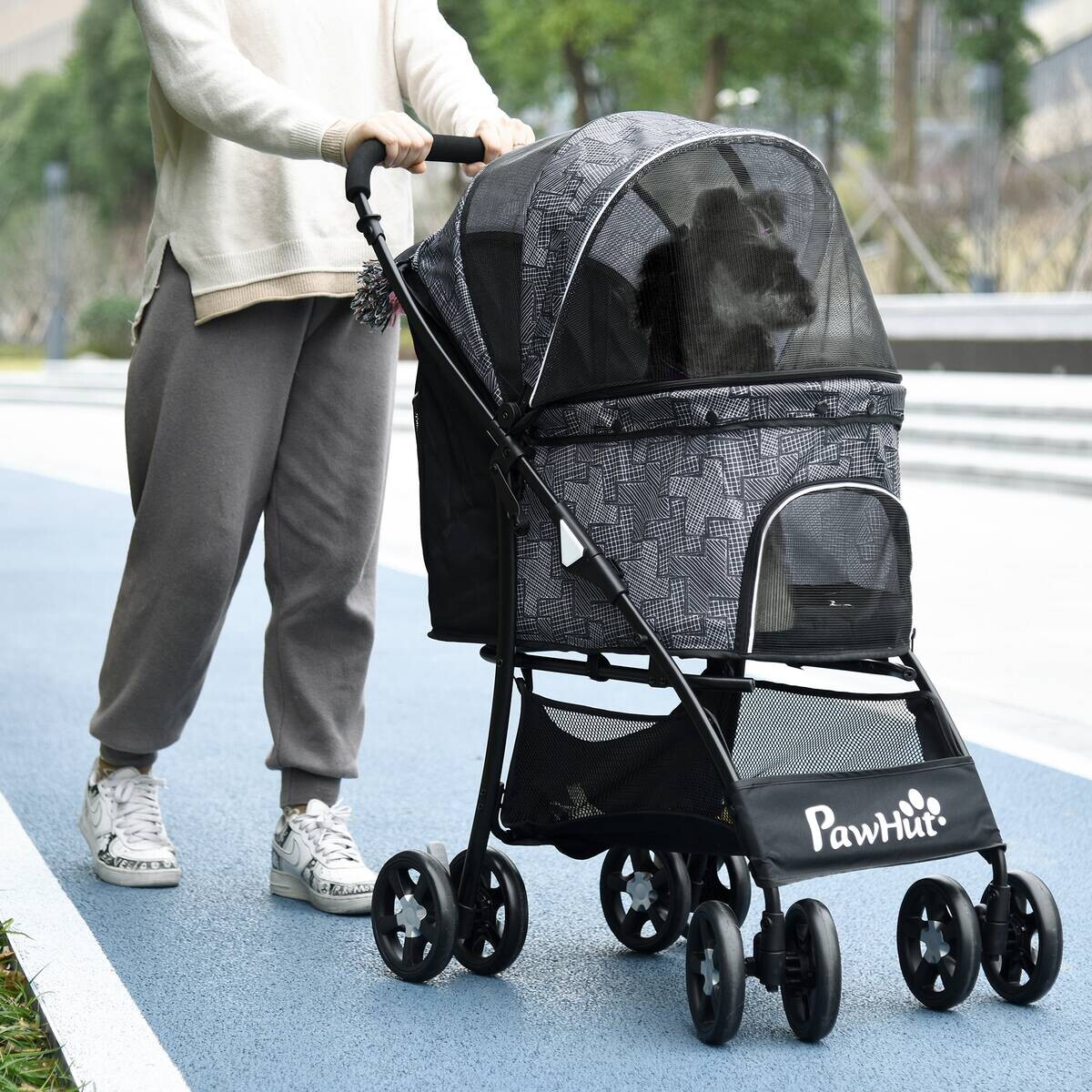 PawHut Hunde-Zubehör schwarz Polyester B/H/L: ca. 48x81x99 cm