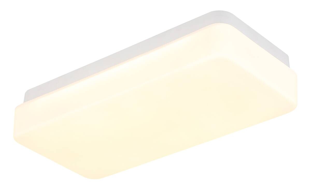 GLOBO LED-Deckenleuchte weiß Opal Metall Acryl B/H/L: ca. 13,5x6x28,5 cm 1 Brennstellen