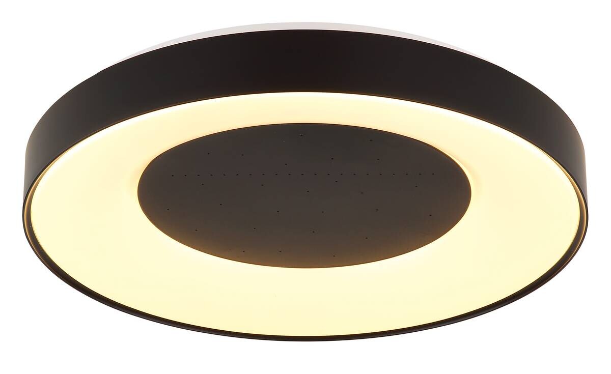 GLOBO Deckenventilator schwarz weiß Kunststoff Metall B/H/L: ca. 10x52,5x52 cm