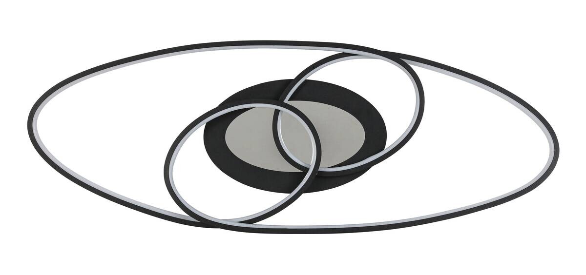 Nolo LED-Deckenleuchte Flow schwarz Metall B/H/L: ca. 30x7,5x85 cm