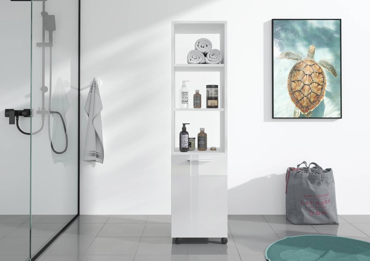 Rollregal Air weiß B/H/T: ca. 35x140x33 cm