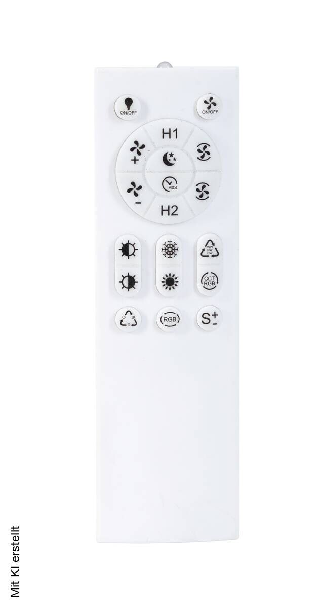 POCOline LED-Deckenventialor Eliana silber H/D: ca. 16x50 cm