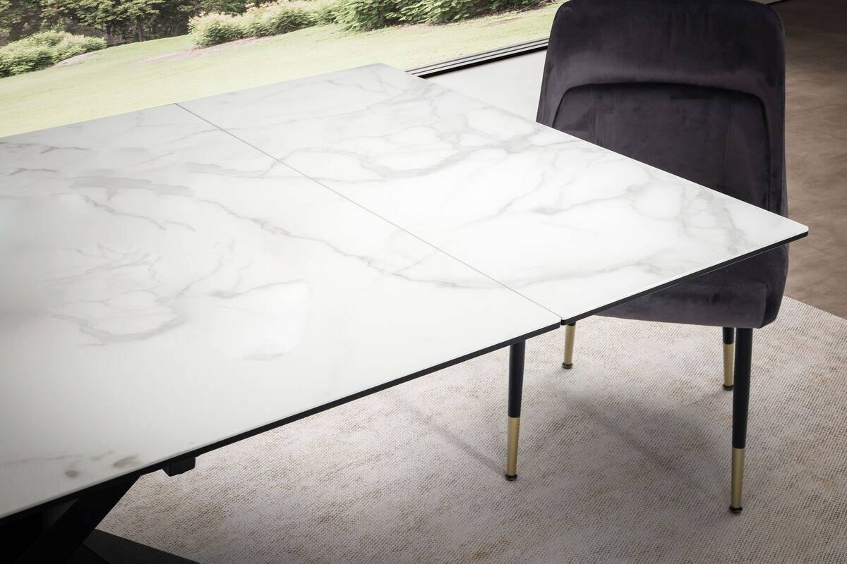 Esstisch weiß Marmor Optik B/H/T: ca. 180x76x95 cm