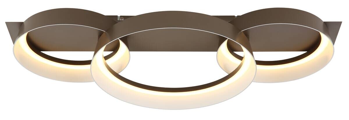 GLOBO Deckenleuchte kaffee Opal Kunststoff Metall B/H/L: ca. 35x12x70 cm 1 Brennstellen
