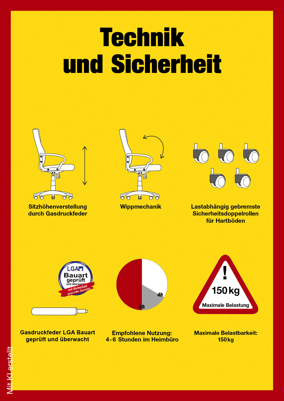 Gaming-Sessel Game-Rocker schwarz weiß Kunstleder Microfaser