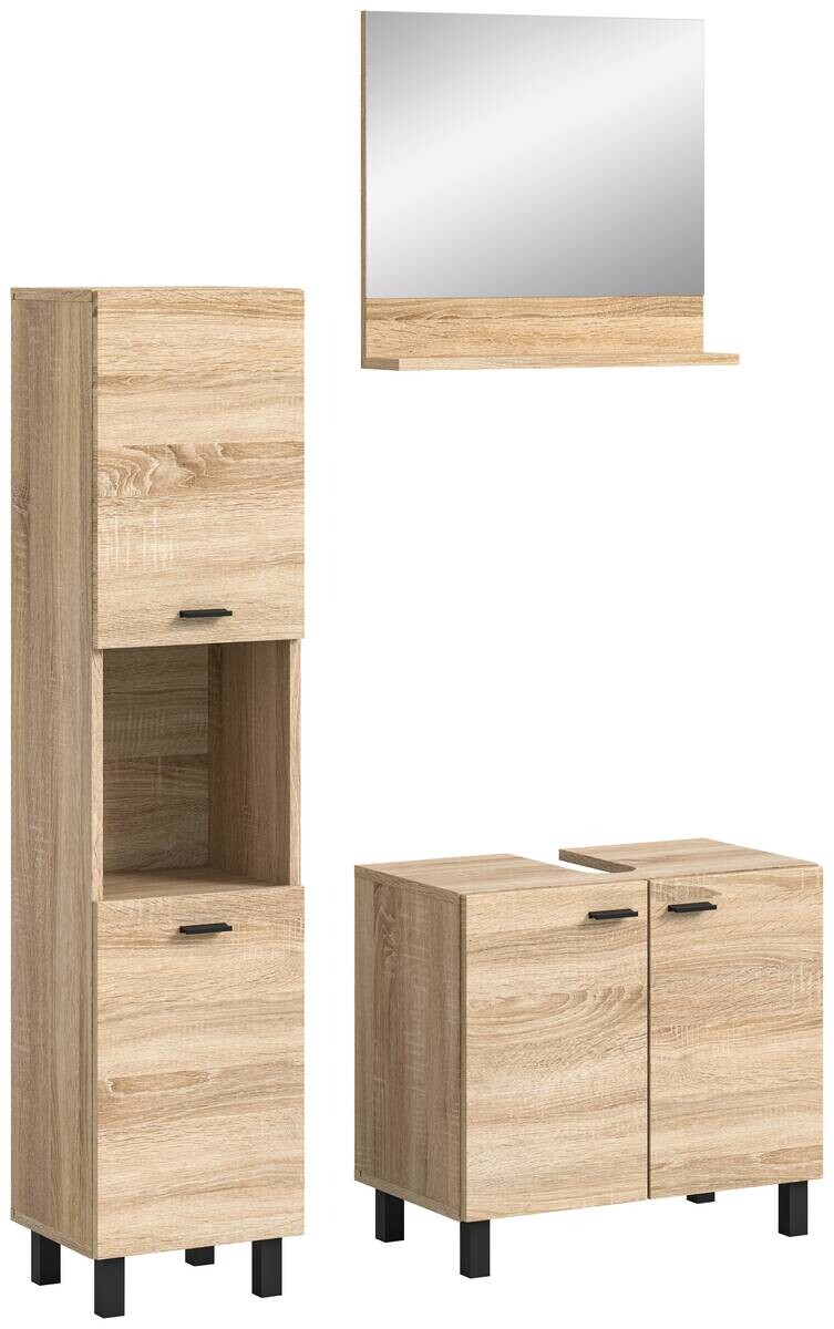 Badezimmer-Set BOSTON Eiche Sonoma Nachbildung B/H/T: ca. 102x186x33 cm